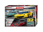 Racing car track set with multiple colorful race cars for Carrera Evolution 20025240