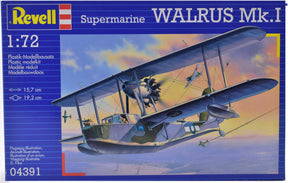 Scale model kit box art showing a Supermarine WALRUS Mk.I biplane for Revell 04391