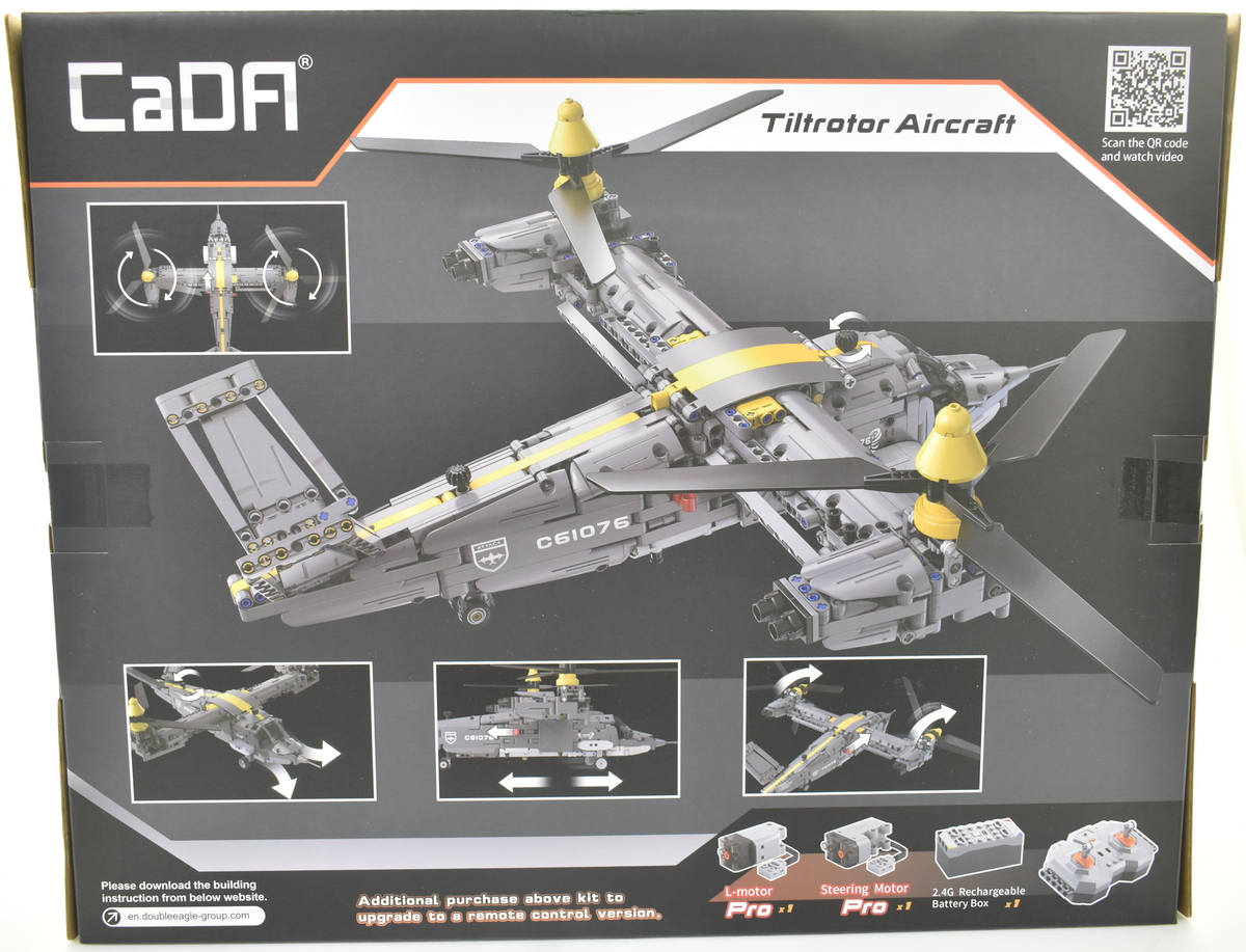 Tiltrator Tiltrotor Aircraft (1436 Pcs) | C61076W | CaDA – ProTinkerToys.com