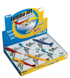 Set of diecast jumbo jet pullback toy airplanes with opening doors for Daron TM627