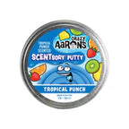 Scent-scented putty tin featuring tropical fruit graphics for Crazy Aaron's SCN-TP055