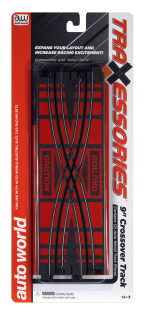 Red and black track pieces for electric slot car racing for Auto World TRX103