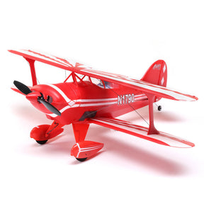 Red and white radio-controlled model airplane, ready for flight for E-flite EFLU15250