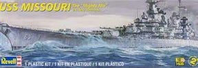 USS Missouri battleship model kit in water for Revell 85-0301
