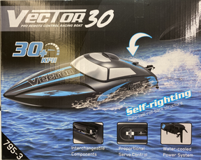 Remote control boat with self-righting feature and component details for Volantex RC VOL79107