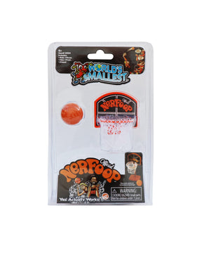 Nerf basketball toy set in clear packaging with orange ball for Super Impulse 5004