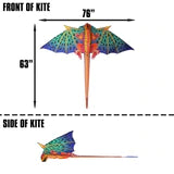 X Kites Air Watch Dragon DLX 3D Nylon Kite WindZone | 82831 | Brain Storm