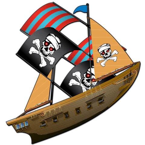 Pirate Ship DLX 3D Nylon Kite WindZone | 82833 | Brain Storm