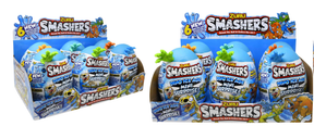 Assortment of blue and green dinosaur-themed surprise eggs in a box for Mattel 7456
